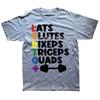 LGBTQ Gym T Shirt Last Glutes Biceps Triceps Lgbt Humor Gym Lovers Tee Tops EU Size 100% Cotton Casual Y2k T-shirt
