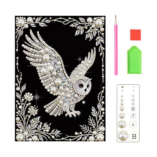 Набор для 3D-рисования жемчугом DIY Искусство и поделки из искусственного жемчуга для взрослых Мозаичная настенная живопись Картина с жемчугом и стразами в виде бабочки для декора дома и спальни