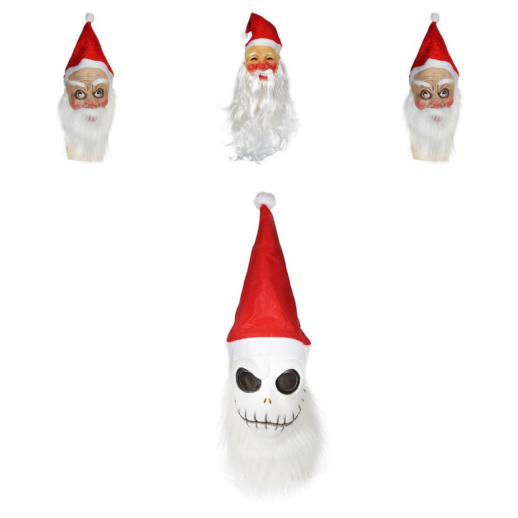 Праздничные латексные маски с Гринчем и Сантой для рождественских торжеств