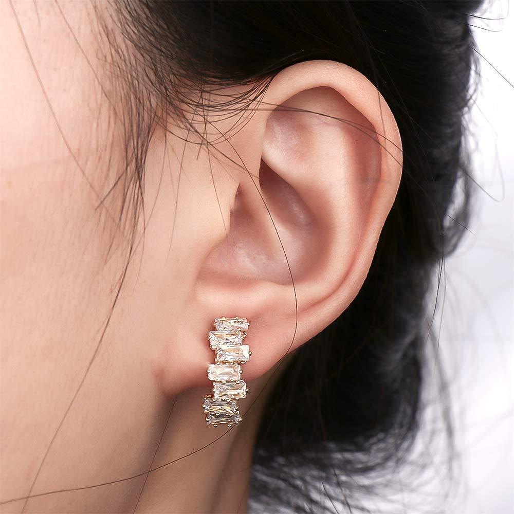 Rhinestone Ear Cuff Cartilage Clip Zircon Ear Clip Ear Bone Clip Clip Earrings Korean Earrings