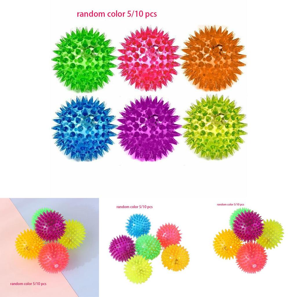 Оптовый мяч для питомца, мигающий и колючий, случайного цвета, материал TPR
