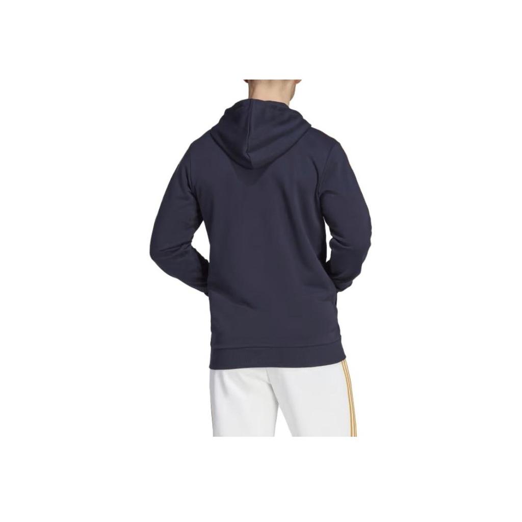 Adidas Удобная мужская куртка с капюшоном и завязками на шнурке, с логотипом, Legend-Ink HY0619