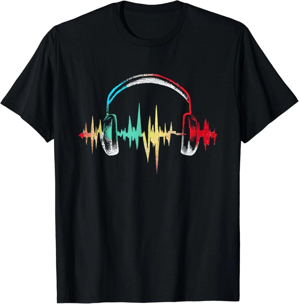 Gamer Heartbeat - Colorful Headphones Video Games Gaming Gift Unisex T-Shirt