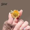 Suits Lapel Pin Rhinestone Bee Sunflower Brooch Zinc Alloy Flower
