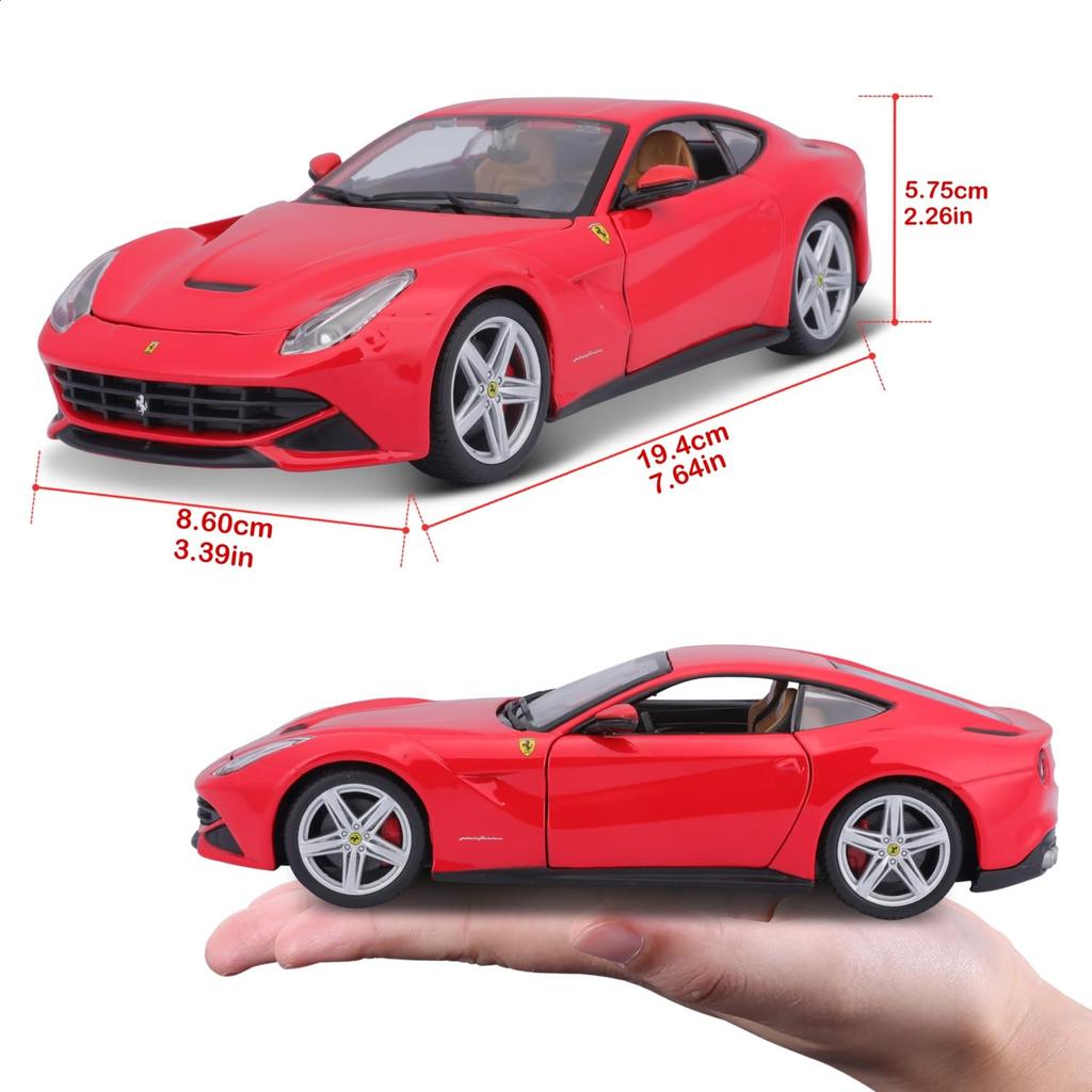 Bburago Scale Ferrari F12 Berlinetta Red Diecast Model Finished 1/24 / Car, Product, 18-26021