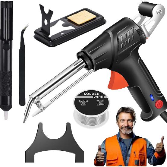 Комплект из пяти предметов для сварки Ayyecoeeye, универсальный сварочный пистолет Ayyecoeeye, промышленные лазерные сварочные инструменты с внутренним нагревом, поставляется с 1 рулоном запасной жести