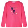 Kids' Long-sleeved T-shirt Bright Pink 92/104/116/128/140