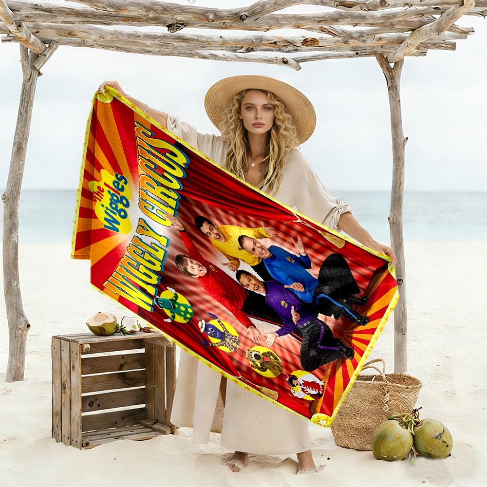 Wiggles Beach Towel Super Soft Absorbent Comfortable Lightweight Portable for Swimming,Beach,Camping, Travel, Beach Accessories,Gym