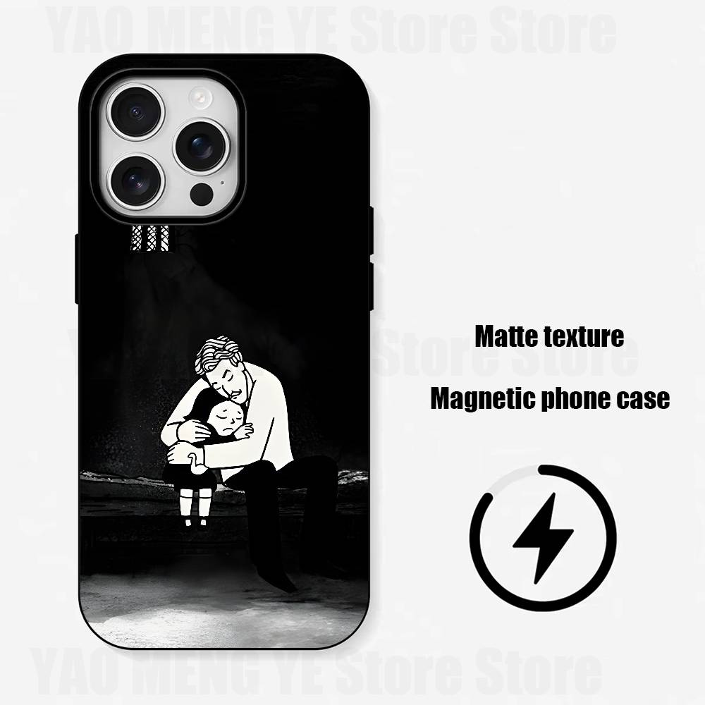 Persepolis Comics Slim Matte Magnetic For Case For Iphone 17,16,15,14,13,12,11 Pro Max Mini Plus New Frosted Soft Shell