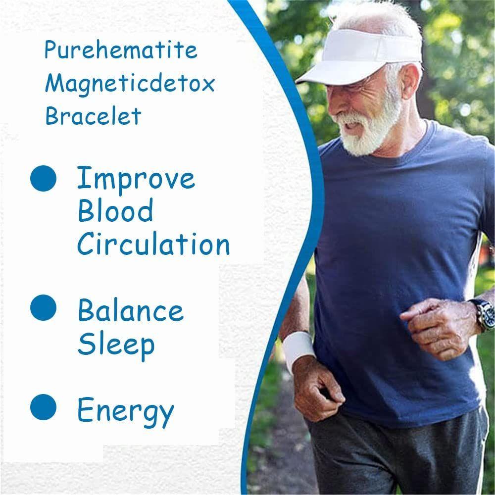 For Women Men Hematite Magnetic Detox Bracelet Magnetic Therapy Anklet Hematite Anklet Bracelet