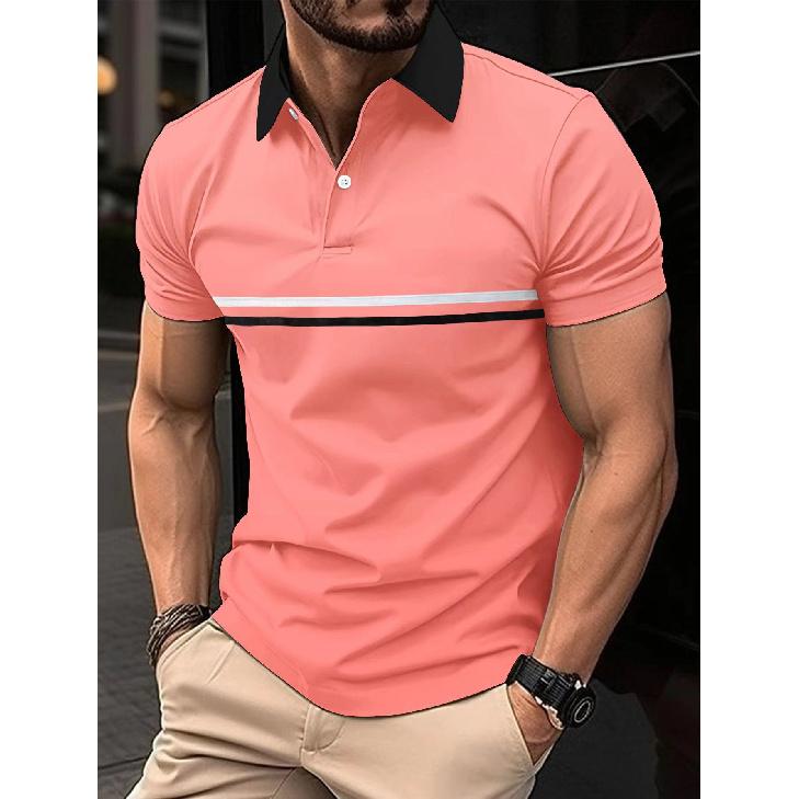 Летняя новая быстросохнущая рубашка поло с лацканами и карманом на пуговицах для мужчин, спортивная рубашка поло для фитнеса и повседневной работы, облегающая рубашка