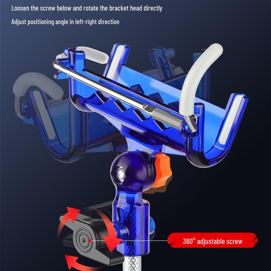 Полностью металлический самоблокирующийся держатель и стойка для удочек двойного назначения