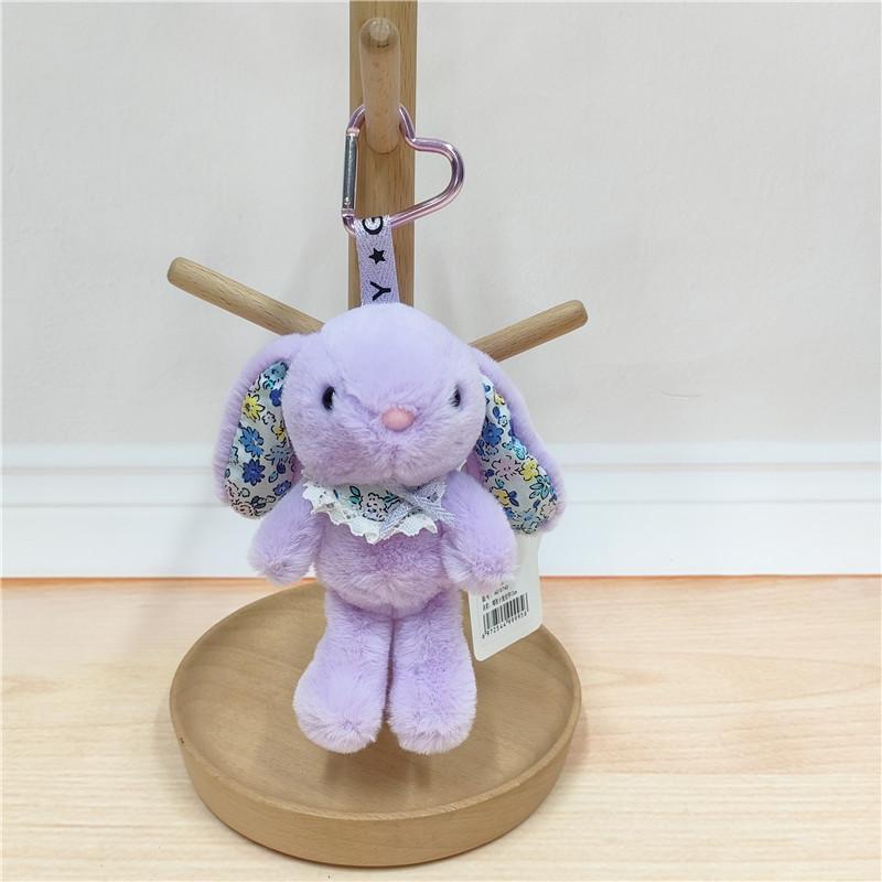 Rabbit Cartoon Plush Keychain Toy Animal Keyring Stuffed Doll For Kids Gift