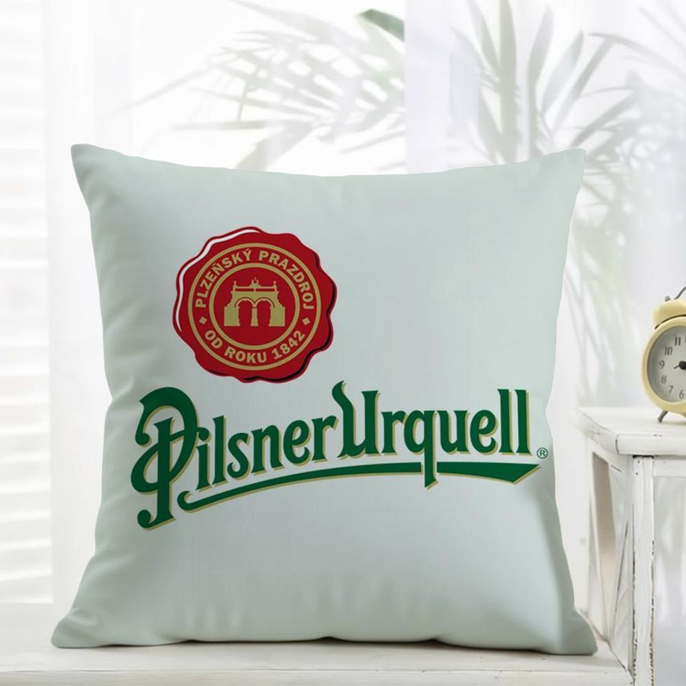PPilsner UUrquell Cushion Cover Daily Washable Linen Pillowcase Soft for Sofa Bed Home Room Decor