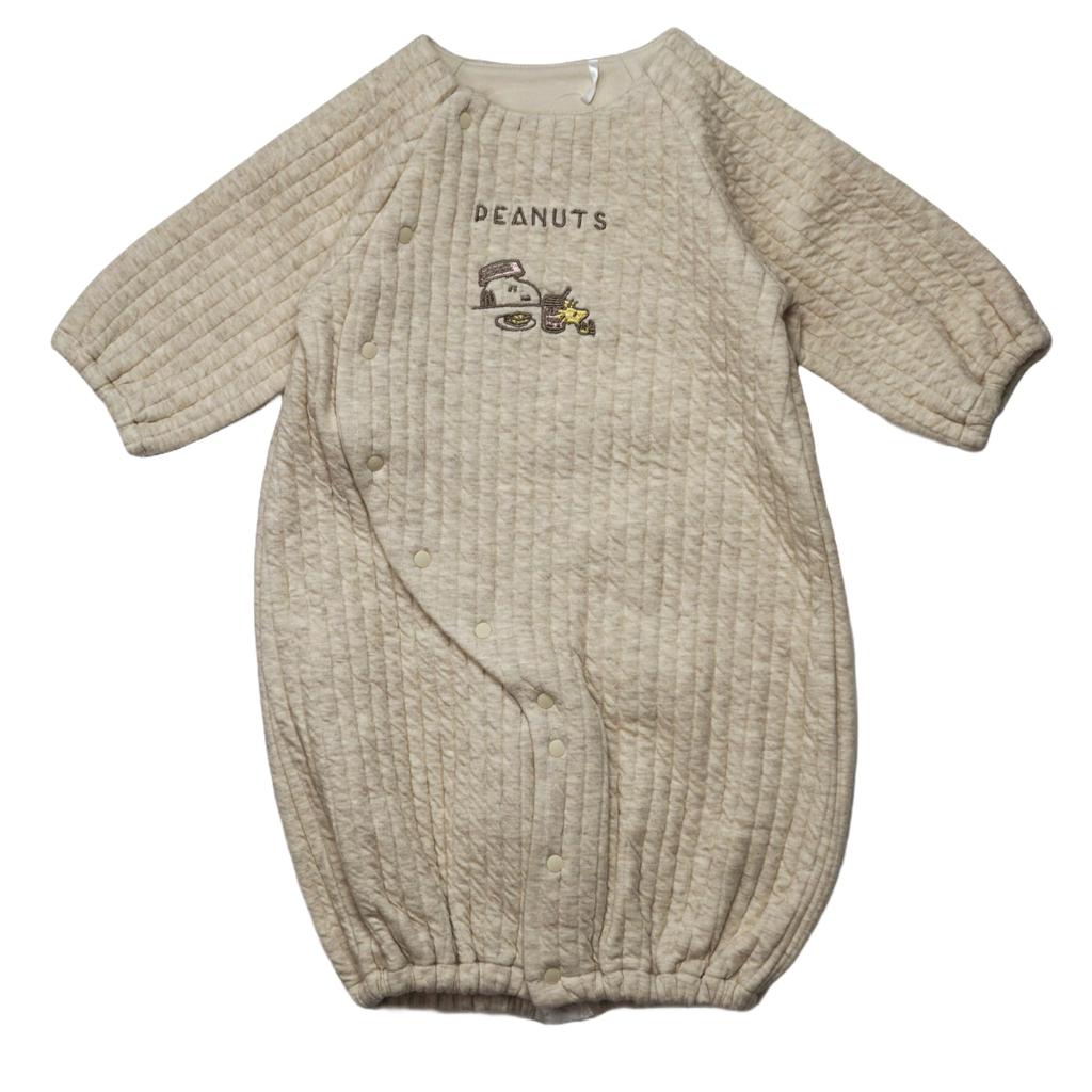 Takihyo Newborn Snoopy Quilted Baby Sizes Two-Way All-Piece Set, Design, Front-Opening, Dress, Coverall, Clothes, 50-70