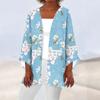 Женская повседневная модная легкая куртка средней длины с принтом в стиле ретро, ​​кардиган