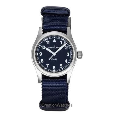 Khaki Field Текстильный ремешок Синий циферблат Кварцевые H69301940 Унисекс Часы