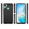 Infinix Hot 12 Pro Carbon Silicone Case - Flexible, Durable, Black Protective Cover