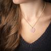 Ожерелье из розового кварца Love Heart с камнем силы исполнения любви для женщин [Coai]