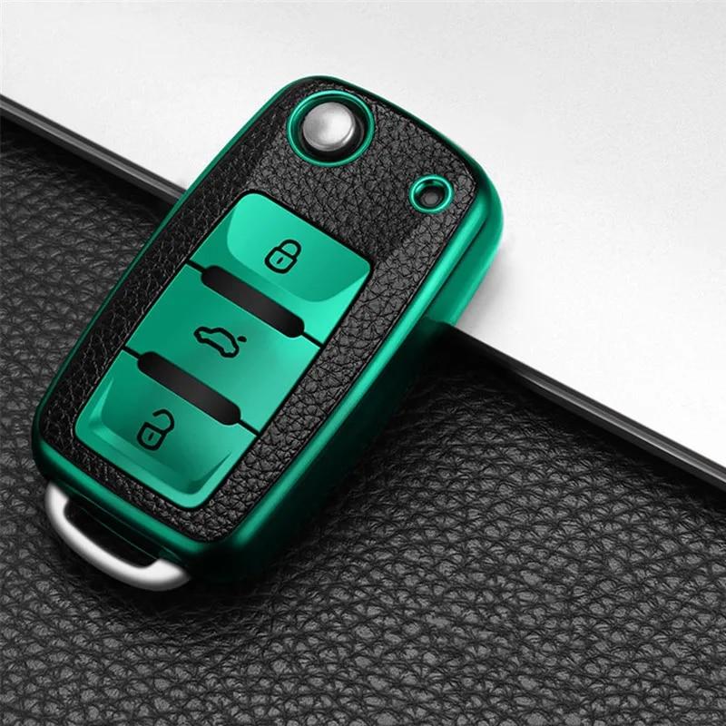 Car Key Case for Volkswagen Vw Magotan Polo Golf 4 3 6 5 6 Mk6 Passat B5 B6 B8 B7 Touran Bora Tiguan Jetta Lavida Skoda Octavia