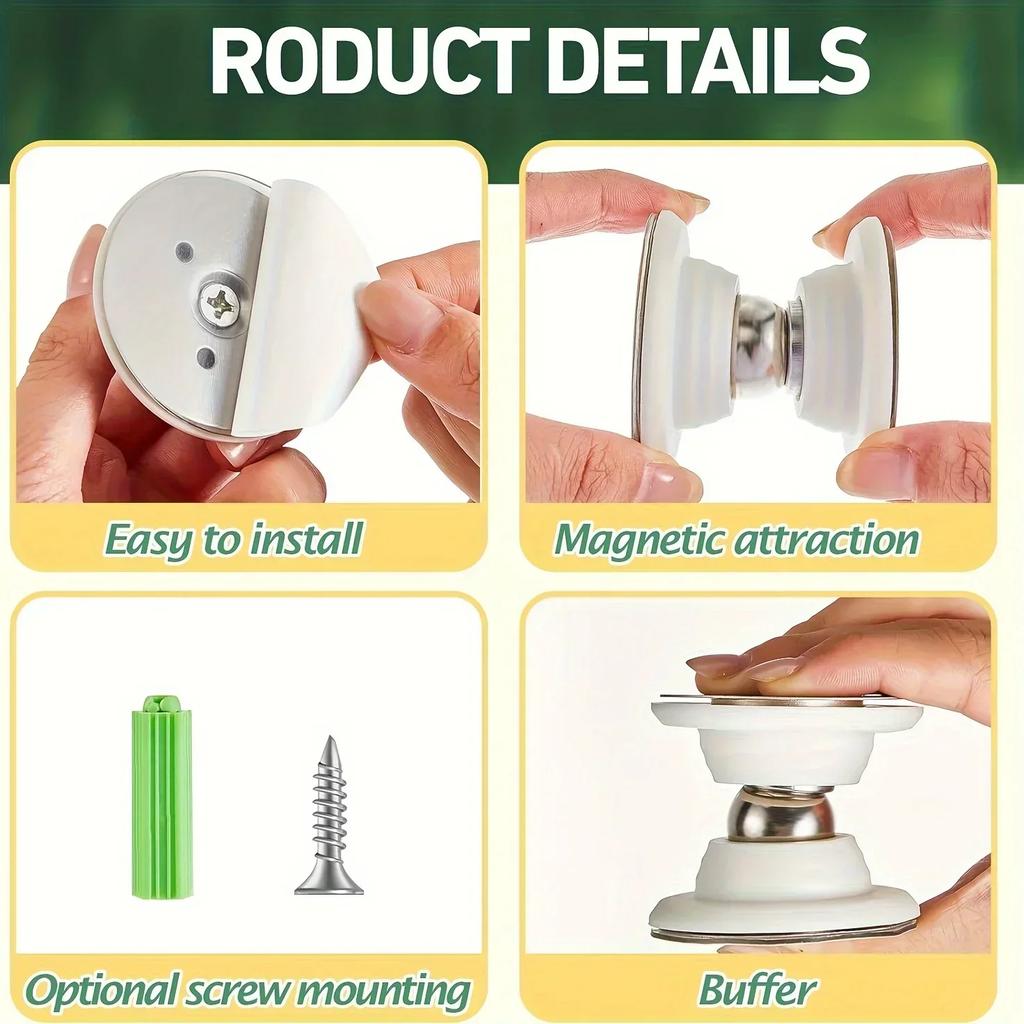 Магнитный фиксатор двери Кухонный фиксатор двери Стопор двери для автодома Фиксирующая защелка для автодома, каравана, кемпера, дома на колесах, держатель двери для лодки