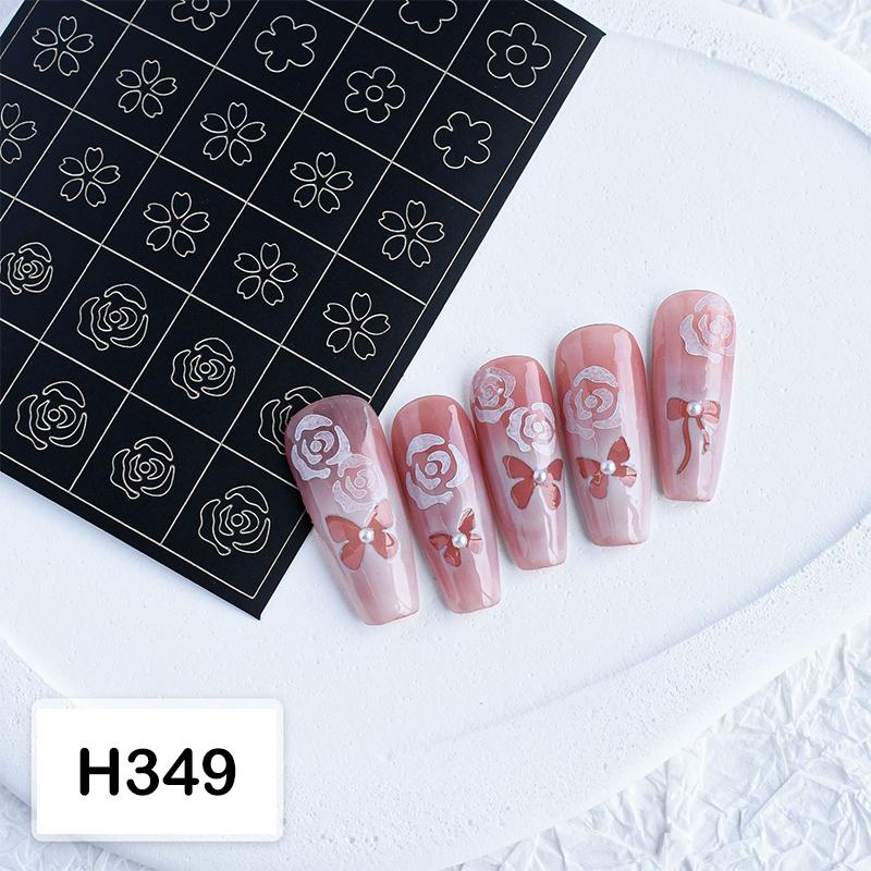 Hallow Star Heart Butterfly Nail Forms Fringe Tip Guides Sticker Diy Nail Art Tips Stickers Stencil Strips Manicure Tool Salon