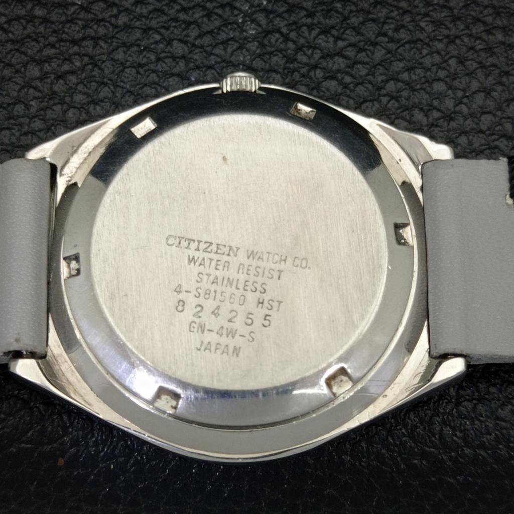 USED CITIZEN AUTOMATIC 8200 JAPAN MENS DATE WHITE COLOR DIAL WATCH A432805-2 R113-a432805