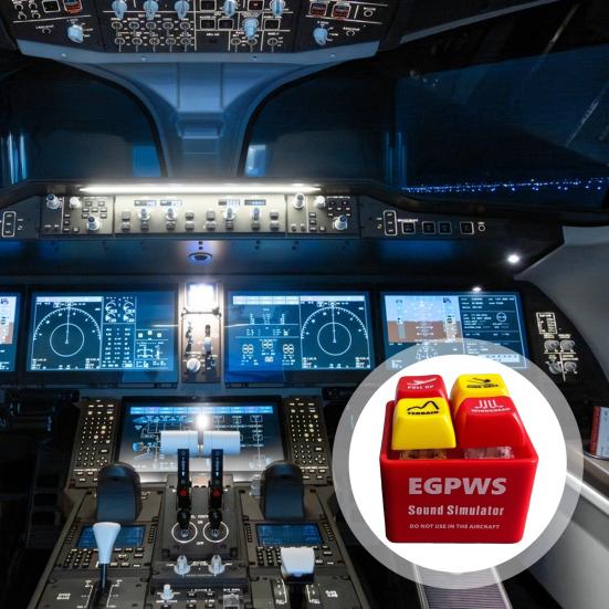 1/2 шт. Брелок Crew Alert Симулятор предупреждающего звука EGPWS с фонариком Реалистичный авиационный дизайн Инструмент для снятия стресса