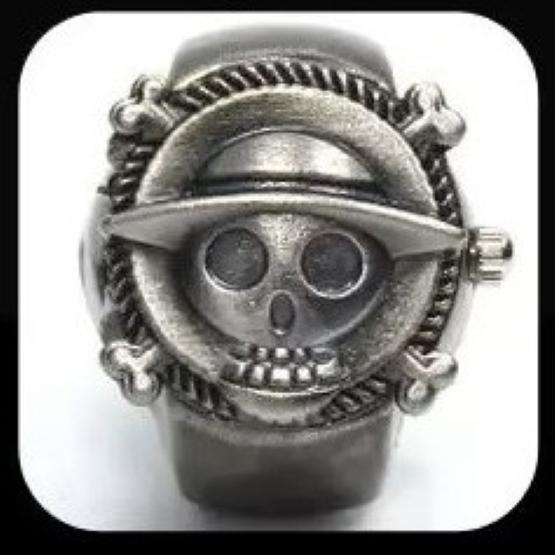 Луффи Фрэнки Робин Пират Япония Мультфильм Анимация Ребенок Кольцо на палец Часы Кварц Соломенная шляпа Ювелирное изделие Подарок Регулируемый Серебро Бронза Медь