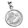 Speranza Pt999 Pure Platinum Coin Pendant Top Tuvalu Angel Pt850 Simple Frame Engraved 1/25oz
