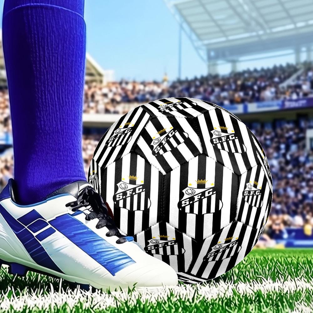 Sport Club Football Crest Printed Size 5 Soccer Balls, Anti-Slip, Protective Football, Outdoor Sport, a Unique Gift Suitable for him/her, Birthday
