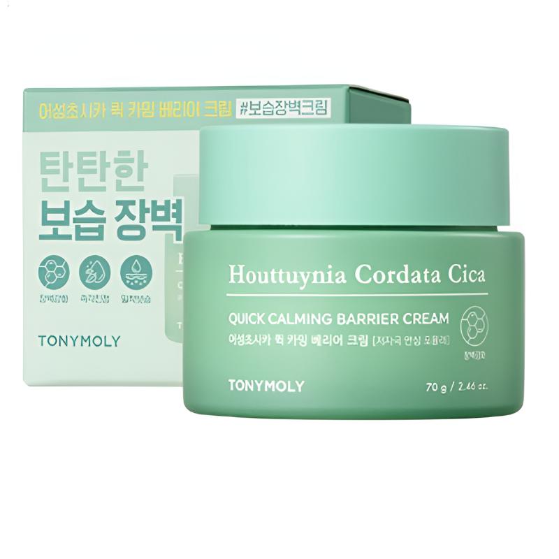 Tonymoly Быстроуспокаивающий крем для барьера с центеллой и листьями сердца 70 г