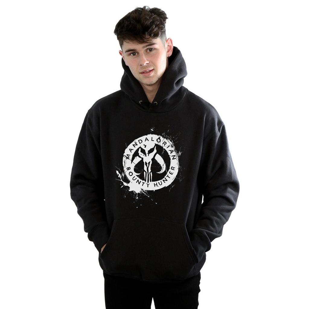 STAR WARS Мужская толстовка с капюшоном The Mandalorian Bounty Hunter Splatter Skull