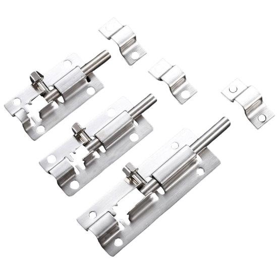 Дверной болт, 2 шт., удобная ручка, простая в установке, квадратный антикоррозийный болт из нержавеющей стали, дверной, оконный болт, замок, товары для дома