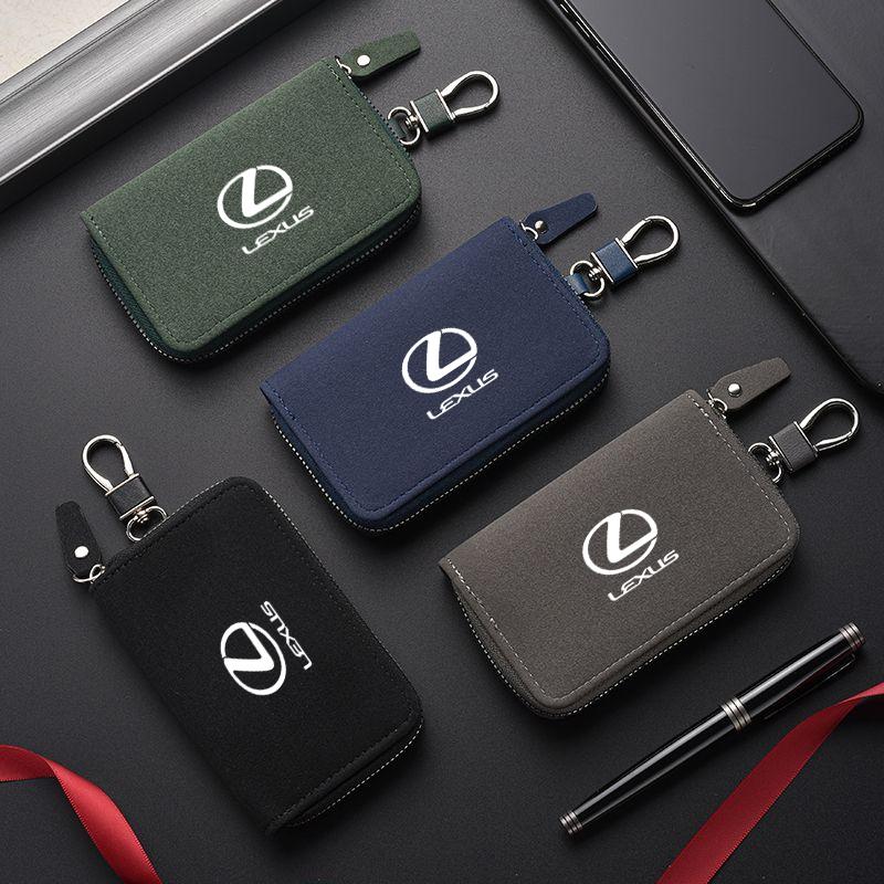 Leather Car Key Bag Cover Case Coin Wallet for Lexus RX330 IS250 Ct200h ES300h RX350 IS300h NX300h GS300 ES350 Auto Accessories
