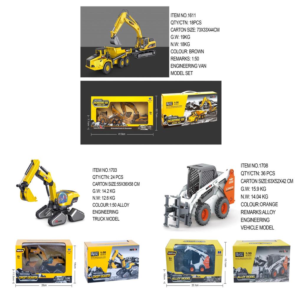 Construction Truck Model 150 Alloy Heavyduty Excavator With Diy Features For Collectors