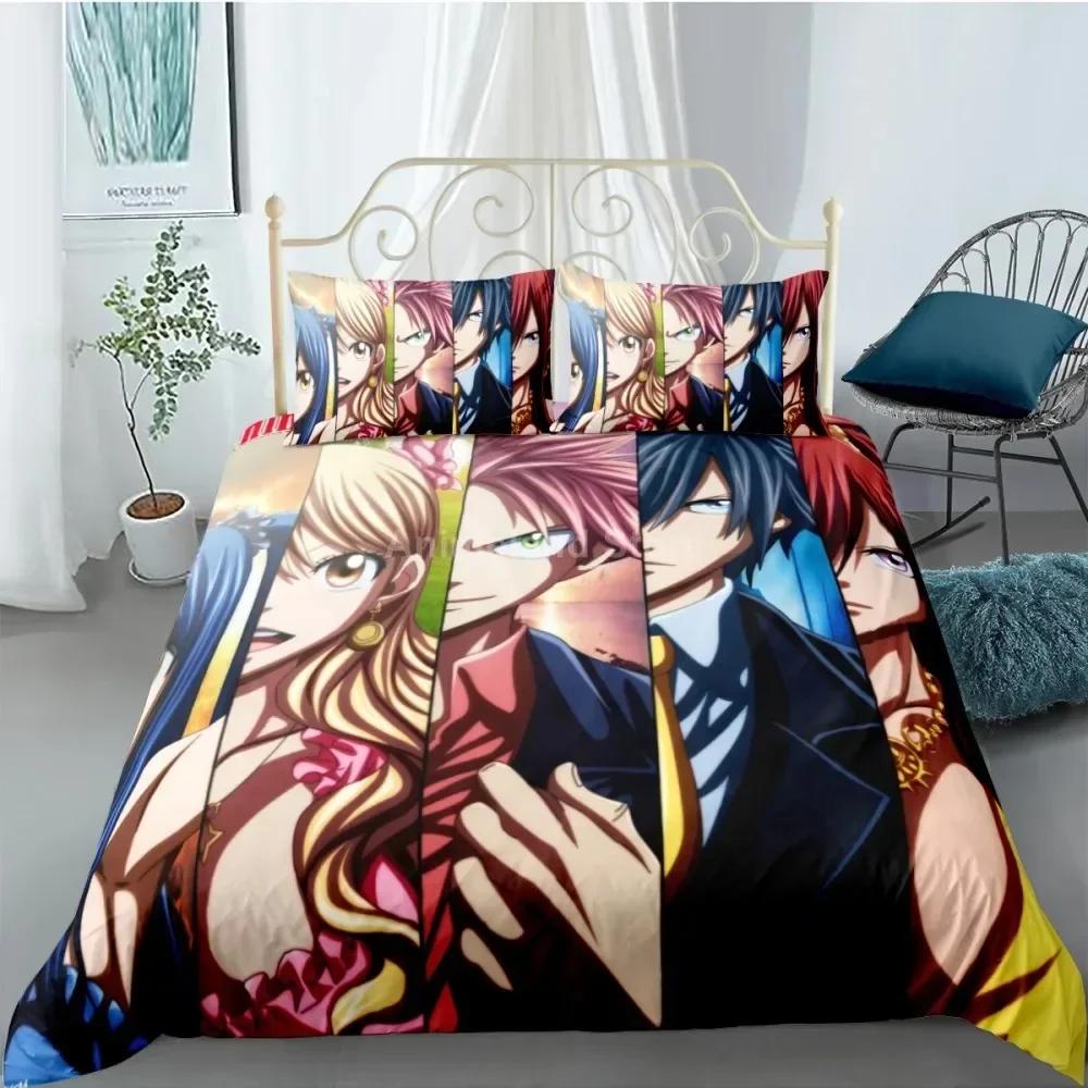 Fairy Tail Bedding Set Duvet Cover Quilt Duvet Cover Sets Home Decor Twin Single Queen King Size Fashion Gift Cartoon