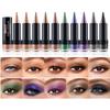 2-in-1 Shimmer Eyeshadow Pencil, Double-Ended Eyeshadow Stick, 10 Colors, Long-lasting, Smudge-proof, Multipurpose Eye Makeup