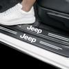 Автомобильные наклейки на пороги из углеродного волокна с логотипом для Jeep Grand Cherokee Wrangler JK Gladiator Compass Renegade Patriot