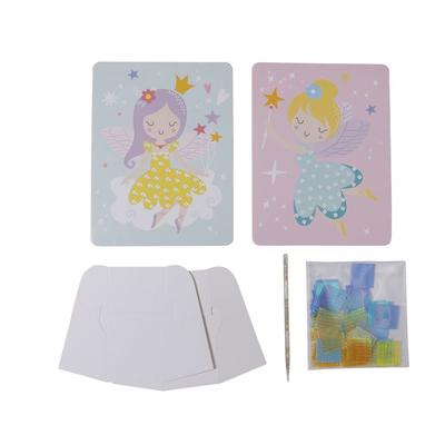 MégaCréa DIY - Kit Tableau Créatif Tissu Fées 2 Pièces