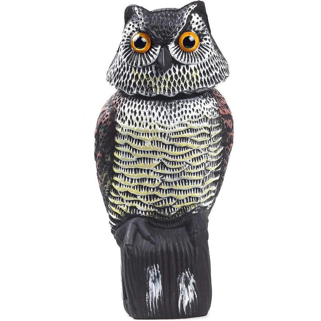 YAYIYO Incredible Eyes To Scare Away So Surprise Any and Animal Repels and Pigeon Bird Pigeon Bird Repellent Head-Shaking Owl, Birds! Lifelike, It'll