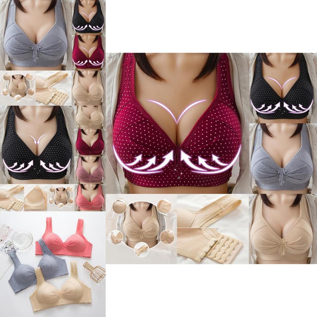 Women Push Up Full Coverage Bra Deep-v Wireless Lace Bra For Comfortable All-day Wear
