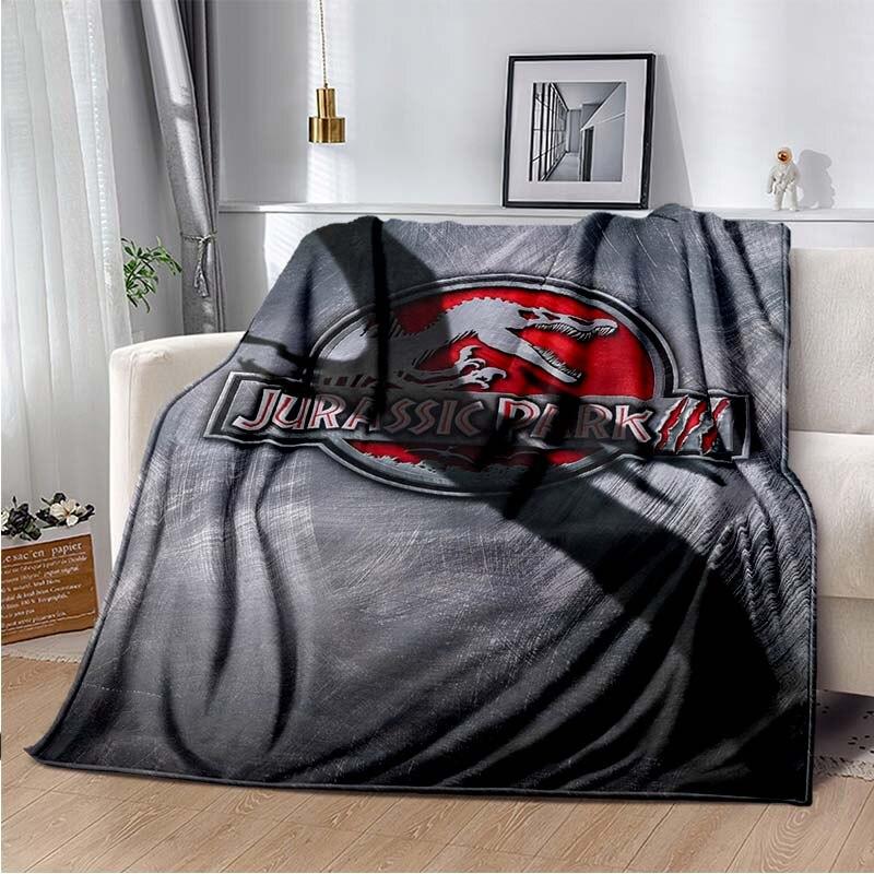 Флисовое одеяло с 3D принтом «Парк Юрского периода» для кроватей, походов, пикников, толстое одеяло, модное флисовое покрывало, одеяло