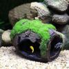 Moss Broken Barrel Resin Fish Hiding Cave Decorations Fish Tank Accessories  Tank