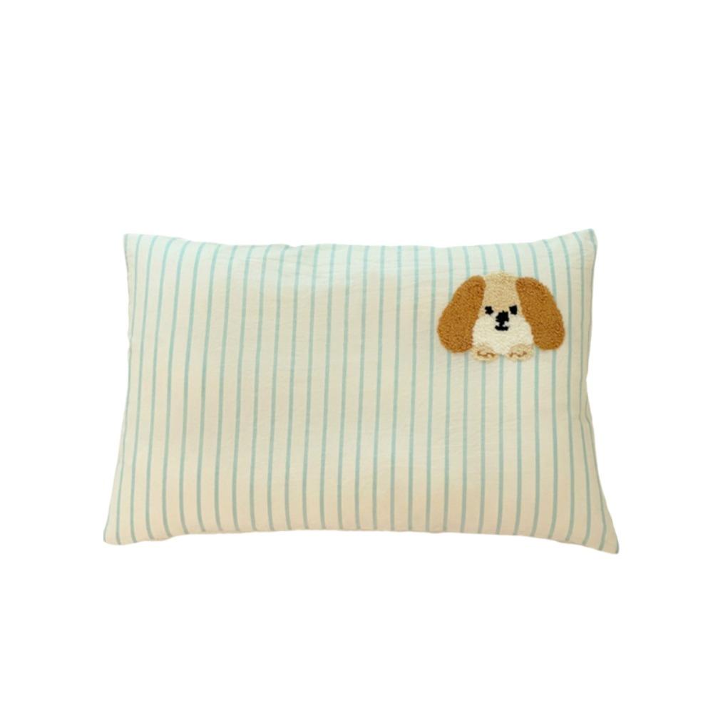 Breathable Single Pillowcase Pure Cotton Pillowslip Cartoon Dog Pattern Student Pillowcase Bedroom