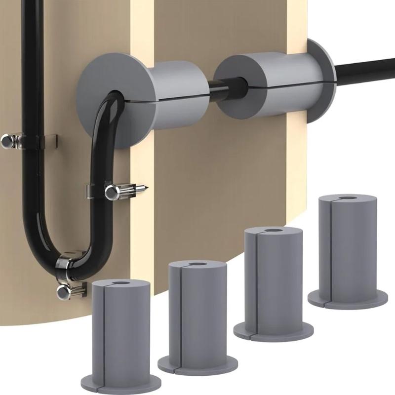 6Pcs Rubber Cable Routing Kits Protective Sleeve Furniture Wall Hole Bushing Wall Grommets for Cables Easy To Use