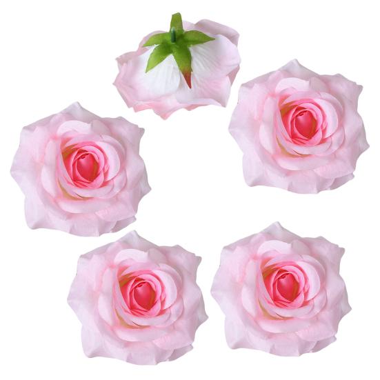 5 Pcs Artificial Rose Flower Heads Realistic Fake Silk Rose Head for Home DIY Flower Wall Wedding Party Birthday Baby Shower Decor
