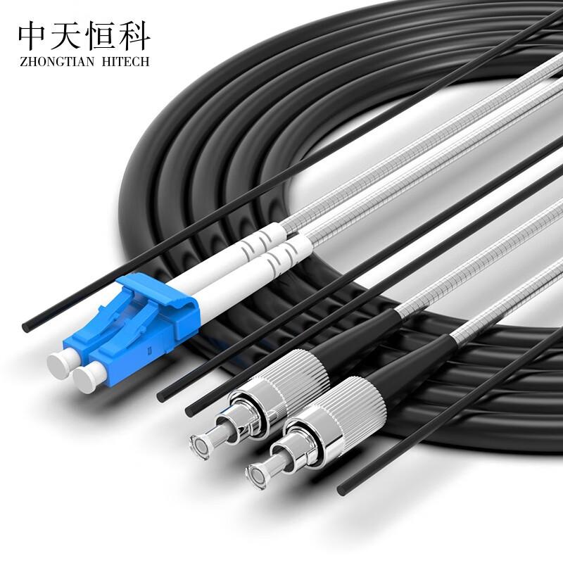 Zhongtianhengke Telecom-grade Single-mode Dual-core Armored Fiber Optic Patch Cord