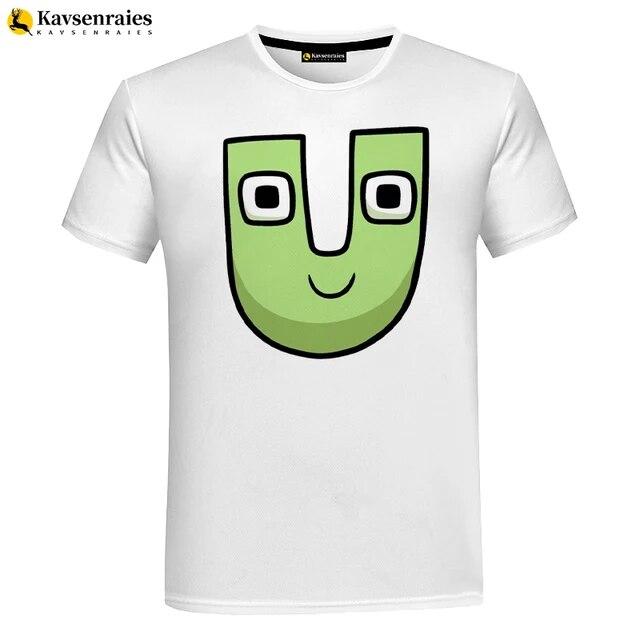 Футболка с 3D изображением алфавита, детская футболка с рисунком аниме для мальчиков и девочек, крутая уличная одежда с короткими рукавами, топы