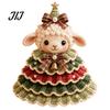 Handmade Birthday Gift Ideas Animal Xmas Tree Crochet Kit, Christmas DIY Cute Ornaments Highland Cow Forest Craft Kit for Beginners, Holiday